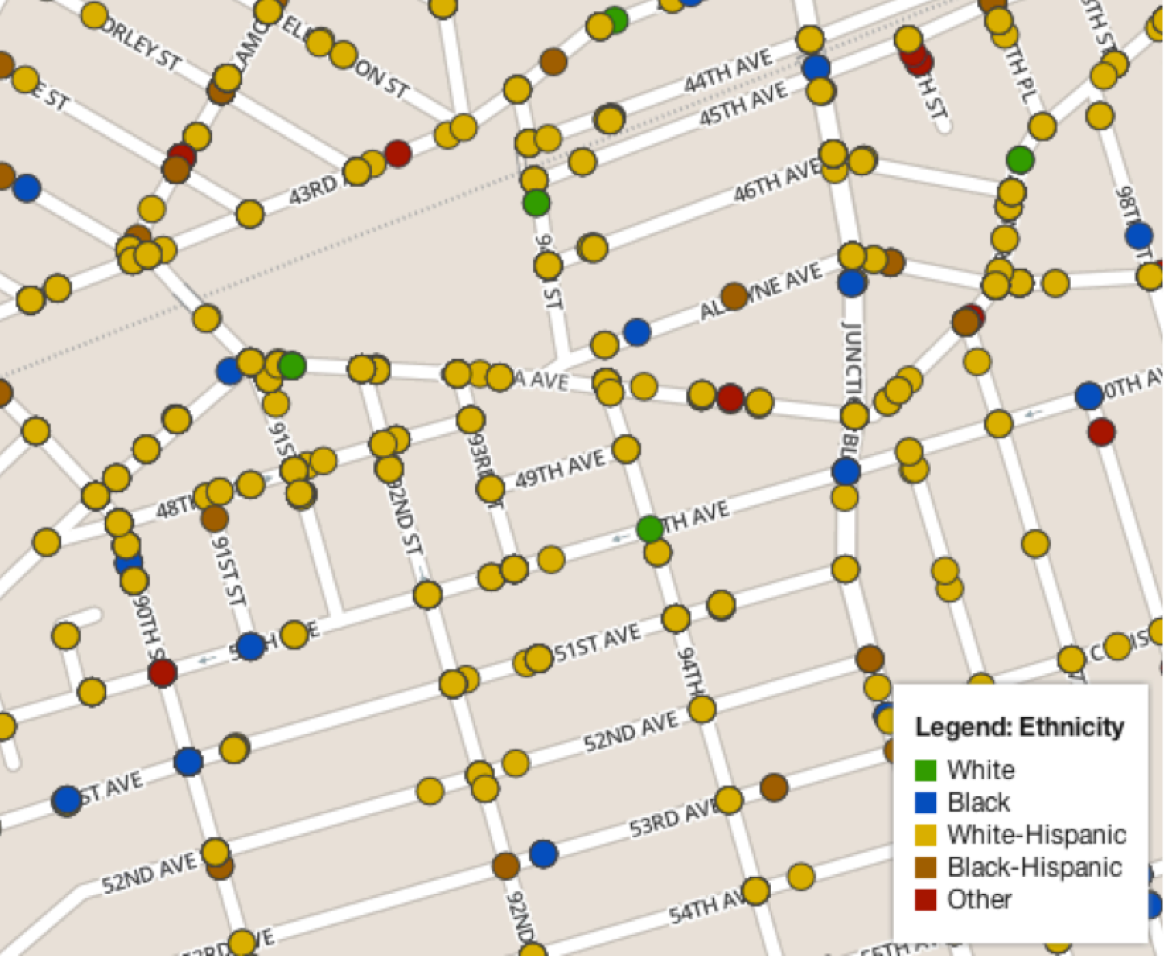 NYC Stop and Frisk map.