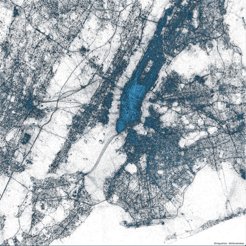 Twitter traffic NYC map.
